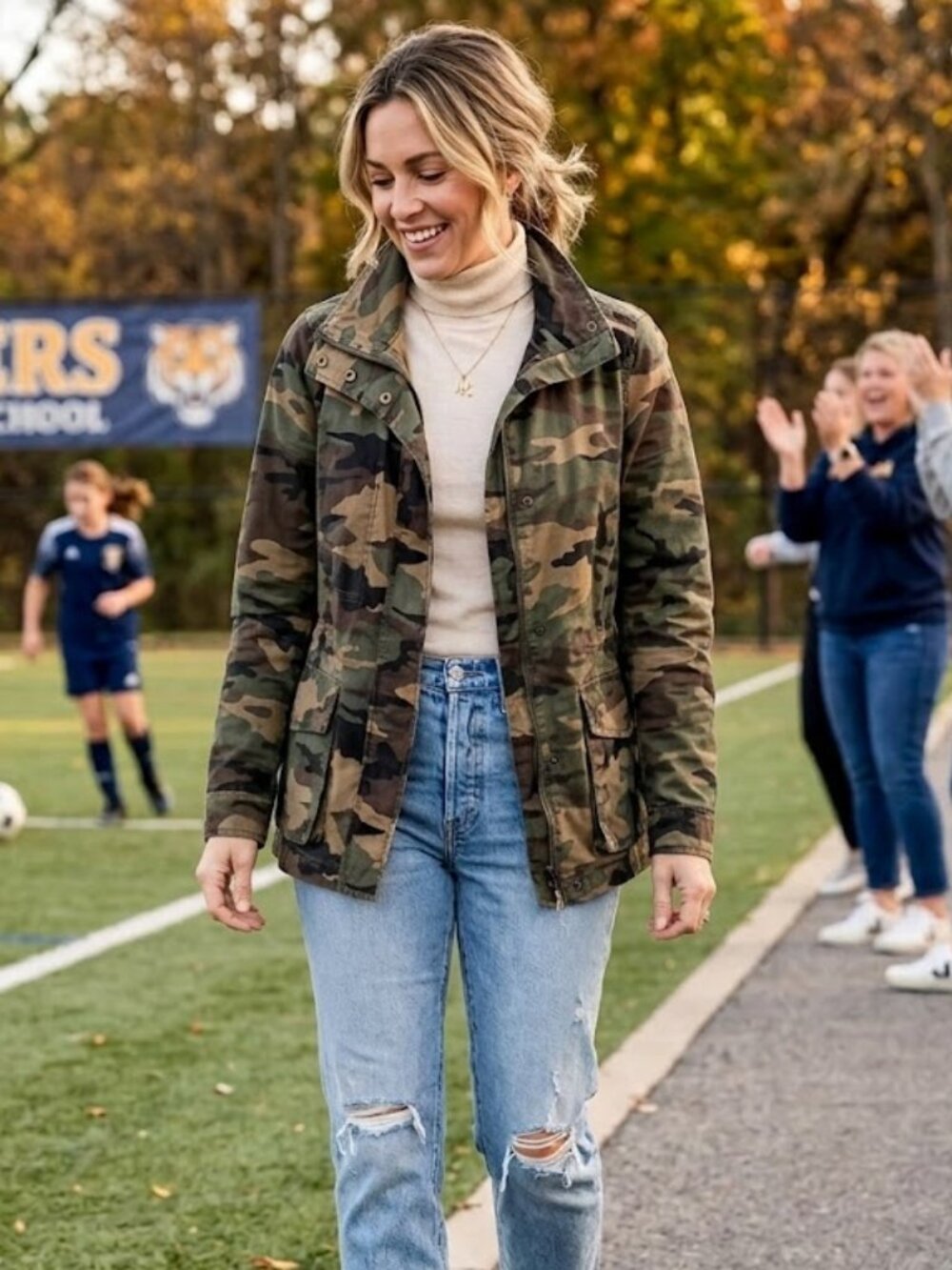 Madewell Camouflage Jacket - Green & Brown